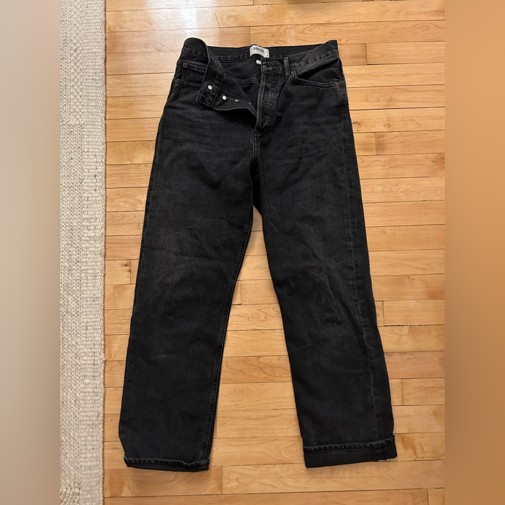 Agolde black loose jeans